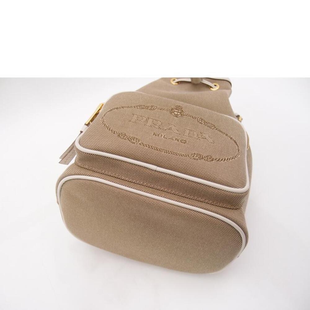 PRADA Logo Jacquard Shoulder Bag White - Picture 3 of 7